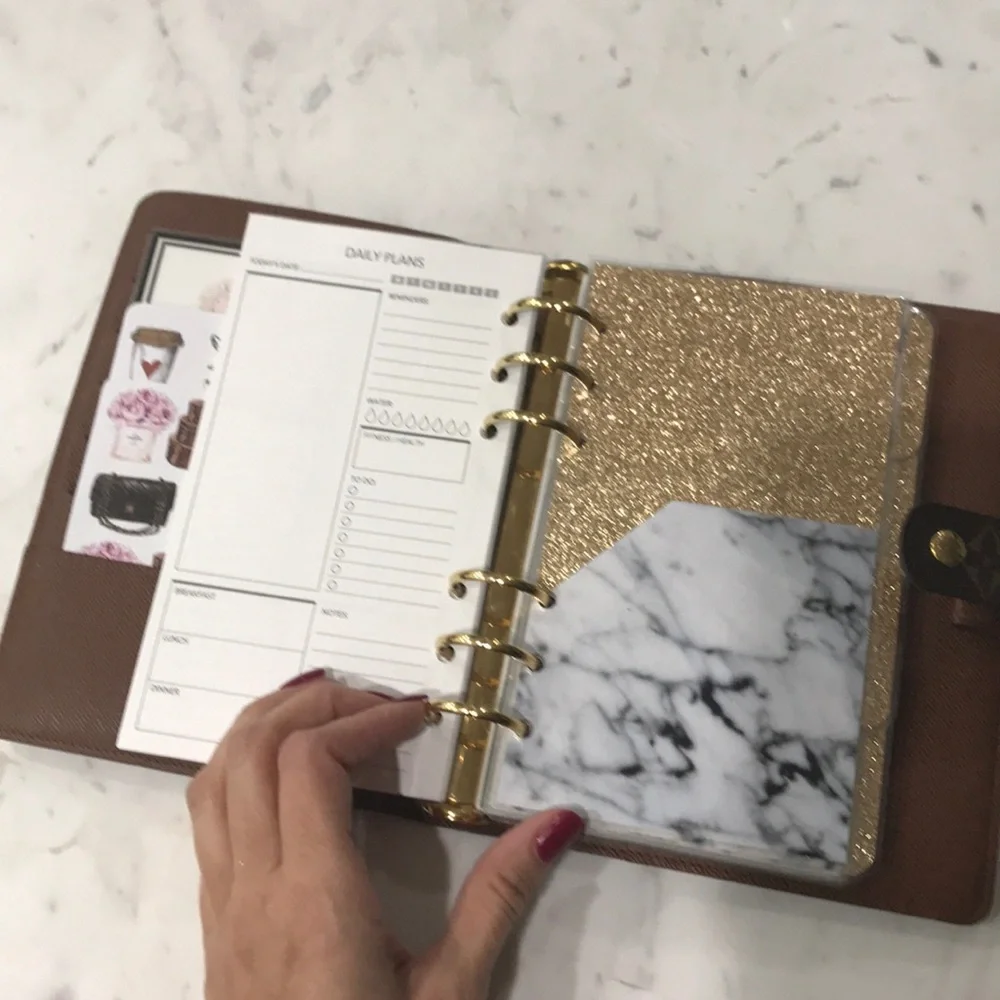 Louis Vuitton Brown and Gold Planner